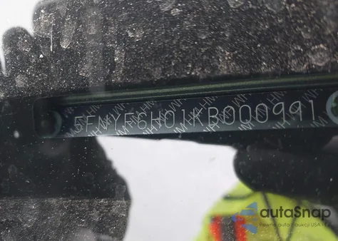 2019 Honda Pilot Elite из США, поврежденный, VIN 5FNYF6H01KB000991